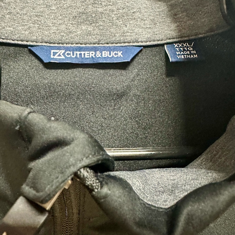 Men’s 3X. Cutter & Buck. Black/Grey Packer Jacket.